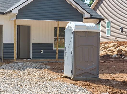 standard porta potties are serviced on a regular schedule during an event to ensure hygienic conditions